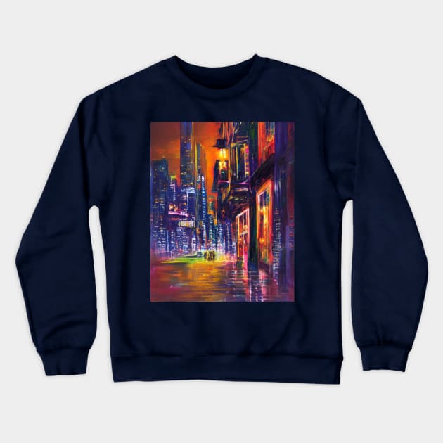 City Lights Crewneck Sweatshirt by Lyla Lace Studio